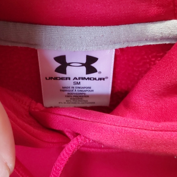 Dark Pink Under Armour Hoodie - Picture 2 of 3